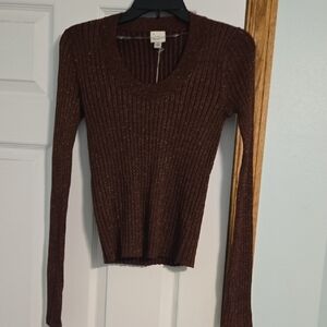 Target Burgundy Ribbed Sweater